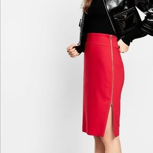 Express red pencil skirt